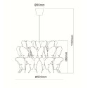 Light Prestige Lampa wisząca Farfalla ciemny róż 1xE27