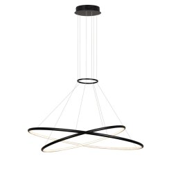 Light Prestige Lampa wisząca Halifax czarna LED CCT