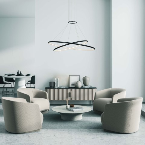 Light Prestige Lampa wisząca Halifax czarna LED CCT