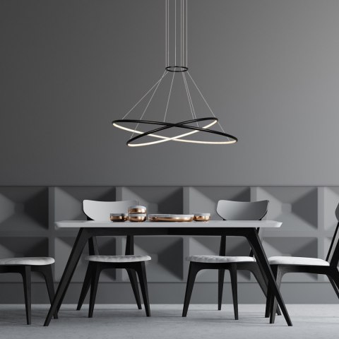 Light Prestige Lampa wisząca Halifax czarna LED CCT