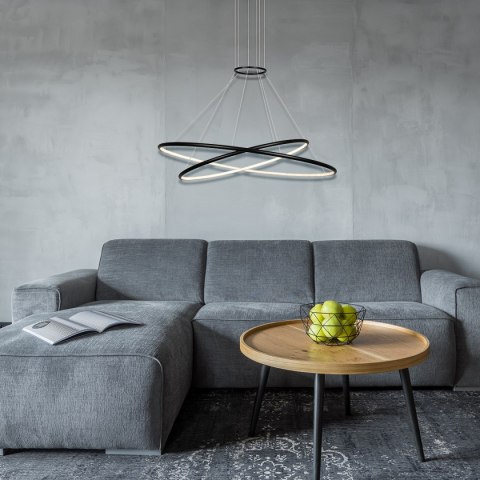 Light Prestige Lampa wisząca Halifax czarna LED CCT