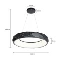 Light Prestige Lampa wisząca Reus czarna LED 4000K