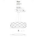 Light Prestige Lampa wisząca Reus różowe złoto 3xE27