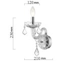 Light Prestige Kinkiet Cristallo srebrny 1xE14