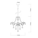 Light Prestige Lampa wisząca Cristallo srebrna 3xE14