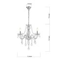 Light Prestige Lampa wisząca Cristallo srebrna 3xE14