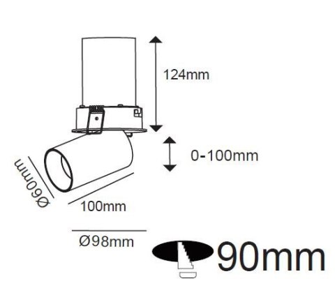 Light Prestige Reflektor Avila biały LED 3000K