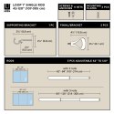 UMBRA karnisz LOOP 1 107 - 305 cm czarny