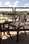Krzesło ogrodowe CAFE PARIS ARM brązowe rattan