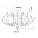 Light Prestige Ozdobny plafon Sada srebrny 5xE14 plus LED