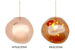 MOOSEE lampa wisząca FUSION 40 miedziana - akryl