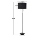 Light Prestige Lampa podłogowa Fogo czarna 2xE27
