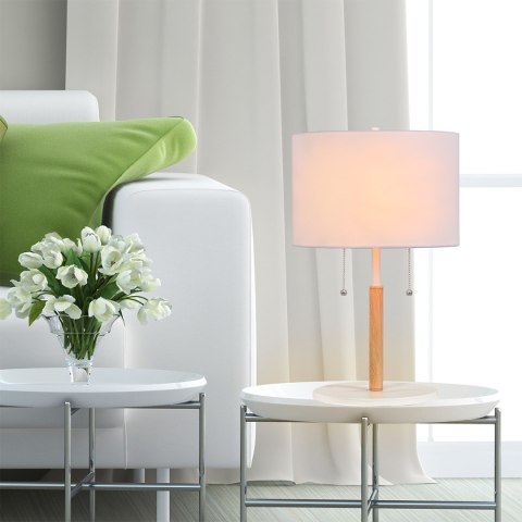 Light Prestige Lampa stołowa Fogo biała 2xE27