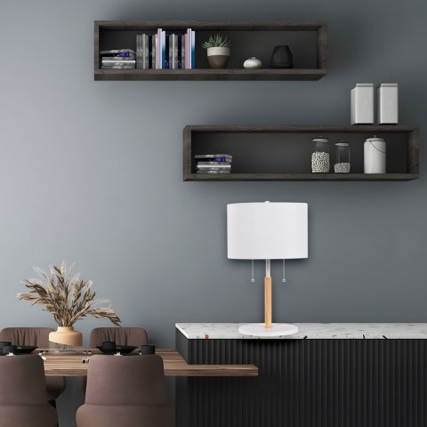 Light Prestige Lampa stołowa Fogo biała 2xE27