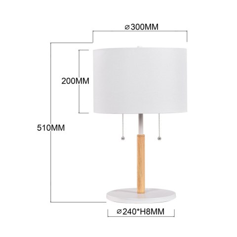 Light Prestige Lampa stołowa Fogo biała 2xE27