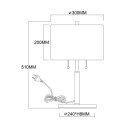 Light Prestige Lampa stołowa Fogo biała 2xE27