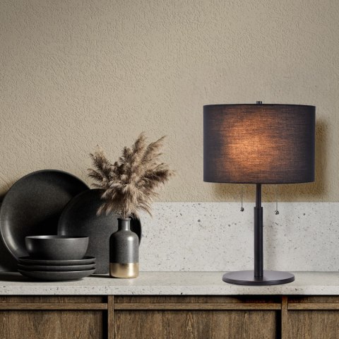 Light Prestige Lampa stołowa Fogo czarna 2xE27