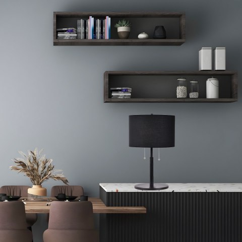 Light Prestige Lampa stołowa Fogo czarna 2xE27