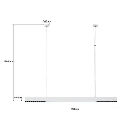 Light Prestige Lampa wisząca Cali L biała Tuya LED CCT