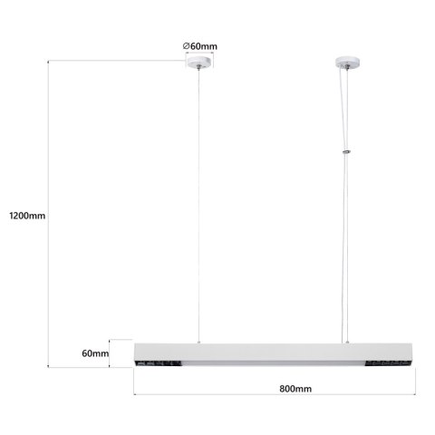 Light Prestige Lampa wisząca Cali M biała Tuya LED CCT