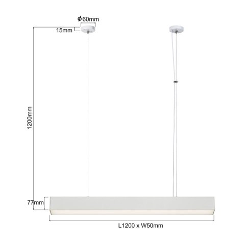 Light Prestige Lampa wisząca Luci L biała Tuya LED CCT