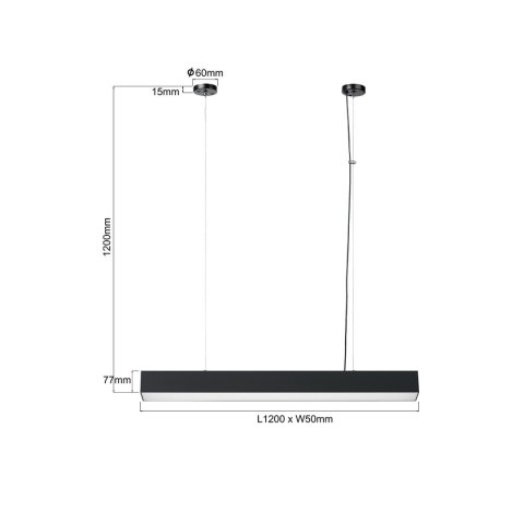 Light Prestige Lampa wisząca Luci M czarna Tuya LED CCT