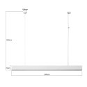 Light Prestige Lampa wisząca Mira L biała Tuya LED CCT