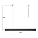 Light Prestige Lampa wisząca Mira L czarna Tuya LED CCT