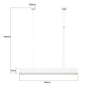 Light Prestige Lampa wisząca Mira M biała Tuya LED CCT