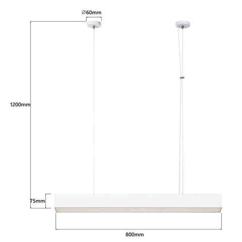 Light Prestige Lampa wisząca Mira M biała Tuya LED CCT