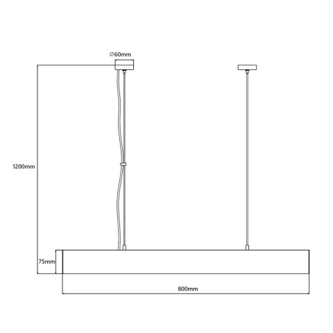 Light Prestige Lampa wisząca Mira M czarna Tuya LED CCT