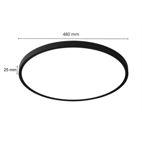 Light Prestige Plafon California 48 cm czarny LED CCT