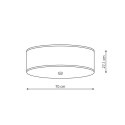 Light Prestige Plafon Girona szary 70 cm 5xE27