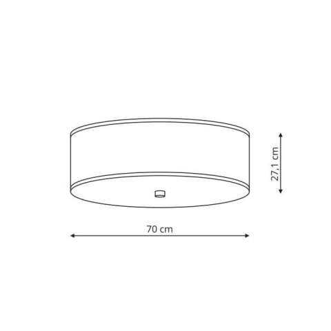 Light Prestige Plafon Girona szary 70 cm 5xE27