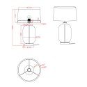 Light Prestige Lampa stołowa Amur niebieska 1xE27