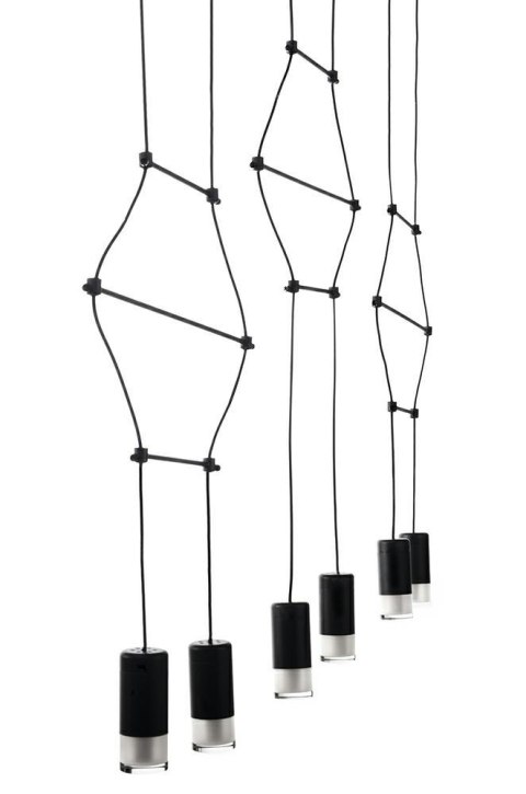 MOOSEE lampa wisząca FLUSSO LINE 6 czarna