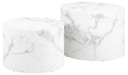 Zestaw 2 stolików Dice okrągłe marmur
