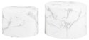 Zestaw 2 stolików Dice okrągłe marmur