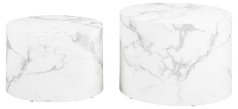 Zestaw 2 stolików Dice okrągłe marmur