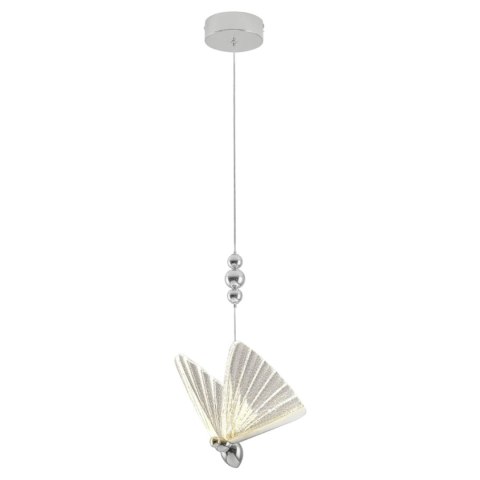 Light Prestige Lampa wisząca Mariposa 1 srebrna LED CCT