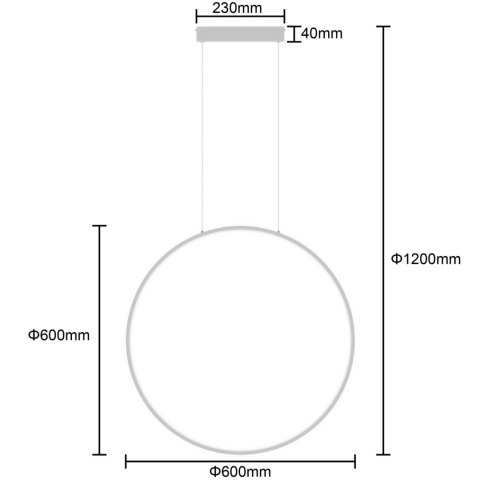 Light Prestige Lampa wisząca Mirror S biała IP44 LED CCT