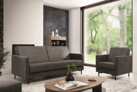 Fotel SELVA B manila dark grey czarny