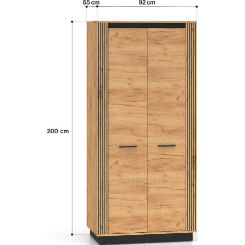 Szafa URSA 03 dąb craft złoty + czarny