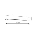 Light Prestige Lampa sufitowa Ibros 93 cm czarna 24W IP44 LED CCT