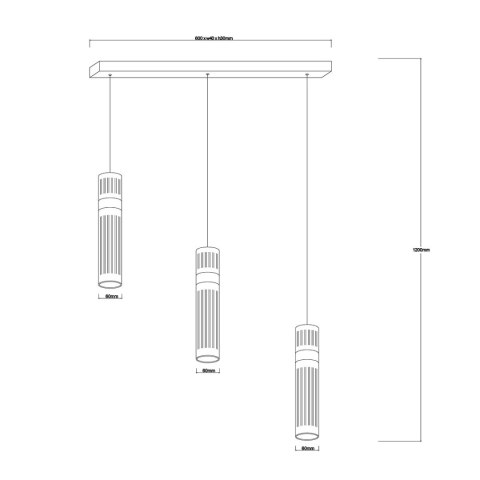 Light Prestige Lampa wisząca Ambiente 3 srebrna LED CCT