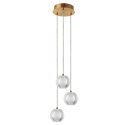 Light Prestige Lampa wisząca Brillant 3 złota LED CCT