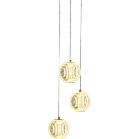 Light Prestige Lampa wisząca Brillant 3 złota LED CCT