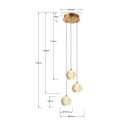 Light Prestige Lampa wisząca Brillant 3 złota LED CCT