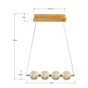 Light Prestige Lampa wisząca Brillant 4 złota LED CCT
