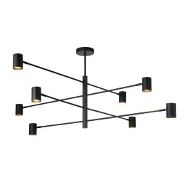Light Prestige Lampa wisząca Snow 8 czarna 8xGU10
